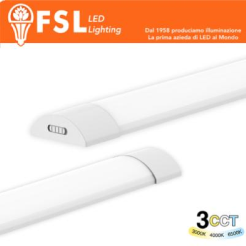 PLAFONIERA LINEARE LED 32W 120CM - 3 IN 1 CCT (3000-4000-6500K)